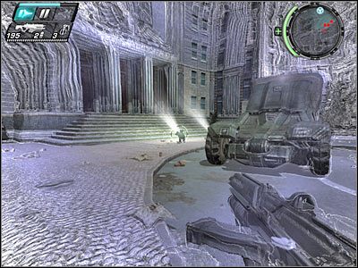 Tradycyjnie już najpierw rozpraw się z tymi przeciwnikami, którzy spróbują podejść bliżej - Etap 4 - Infiltration cz.5 | TimeShift - TimeShift - poradnik do gry