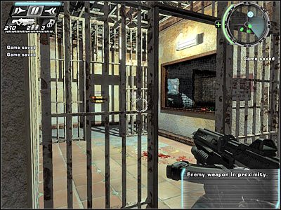 Twoje zadanie będzie polegało na unikaniu systemów bezpieczeństwa więzienia, reagujących na ruch - Etap 5 - Ground Floor cz.5 | TimeShift - TimeShift - poradnik do gry