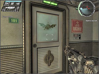 Po prawej stronie wpadniesz na pojedynczego przeciwnika - Etap 6 - Heist cz.1 | TimeShift - TimeShift - poradnik do gry