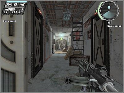 Otwórz drzwi i spróbuj zabić co najmniej jednego widocznego w oddali przeciwnika - Etap 6 - Heist cz.3 | TimeShift - TimeShift - poradnik do gry