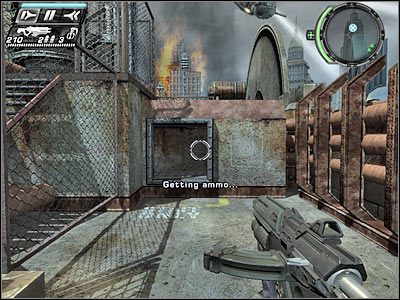 Będąc jeszcze wewnątrz szybu wentylacyjnego, wymierz w widocznych przeciwników - Etap 7 - Getaway cz.1 | TimeShift - TimeShift - poradnik do gry