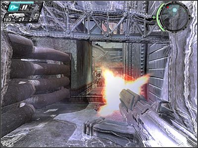 Po kilku chwilach dotrzesz do poznanej już wcześniej pułapki - Etap 7 - Getaway cz.3 | TimeShift - TimeShift - poradnik do gry