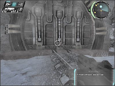 Skorzystaj z niewielkiej drabinki, tak aby wspiąć się na wagon - Etap 9 - Better Late... cz.4 | TimeShift - TimeShift - poradnik do gry