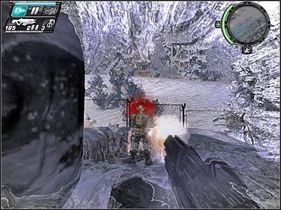 Stopniowo przesuwaj się w stronę widocznych w oddali rusztowań - Etap 10 - Point of Impact cz.3 | TimeShift - TimeShift - poradnik do gry