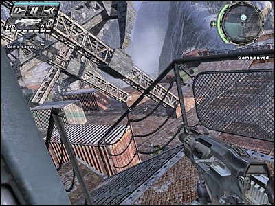 Podejdź do ogromnych łopatek wentylatora - Etap 10 - Point of Impact cz.6 | TimeShift - TimeShift - poradnik do gry