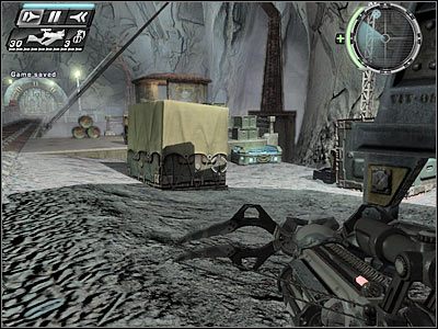 Teraz będziesz musiał rozprawić się z dwoma gostkami wyposażonymi w plecaki odrzutowe - Etap 11 - Liberation cz.1 | TimeShift - TimeShift - poradnik do gry