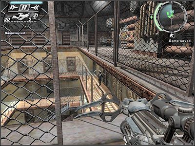 Przeciwnicy będą też starali się korzystać ze schodów, które znajdują się po lewej stronie (screen) - Etap 11 - Liberation cz.3 | TimeShift - TimeShift - poradnik do gry