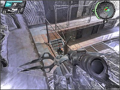 Skieruj się na niższy poziom, korzystając z zabezpieczonych wcześniej schodów - Etap 11 - Liberation cz.3 | TimeShift - TimeShift - poradnik do gry