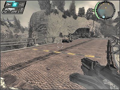 W oddali powinieneś zauważyć kolejnych przeciwników - Etap 12 - Road Trip cz.2 | TimeShift - TimeShift - poradnik do gry