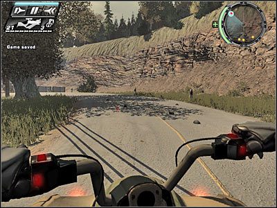 Jadąc już prosto na maszynę skręć w prawo, tak aby znaleźć się przy ciężarówce - Etap 12 - Road Trip cz.2 | TimeShift - TimeShift - poradnik do gry