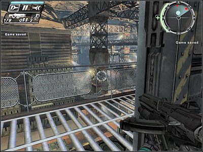 W przeciwnym wypadku skorzystaj z dwóch różnych drabinek, tak aby zejść na sam dół - Etap 15 - Factory Recall cz.3 | TimeShift - TimeShift - poradnik do gry