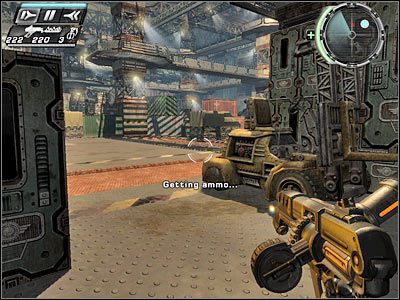 Druga skrzynia z amunicją ulokowana została nieco dalej (screen) - Etap 15 - Factory Recall cz.3 | TimeShift - TimeShift - poradnik do gry