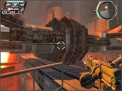 Teraz będziesz musiał przeskoczyć na znajdującą się po lewej stronie platformę - Etap 16 - Some Assembly Required cz.2 | TimeShift - TimeShift - poradnik do gry