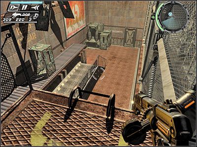 Zaczekaj aż maszyna zjawi się tu z kolejną skrzynią - Etap 17 - Sabotage cz.2 | TimeShift - TimeShift - poradnik do gry