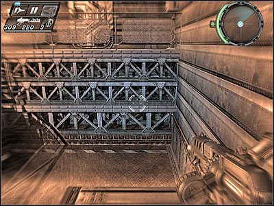 W oddali zauważysz pojedynczego wartownika, którego należy oczywiście zlikwidować - Etap 17 - Sabotage cz.2 | TimeShift - TimeShift - poradnik do gry