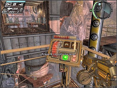 W oddali zauważysz gostka z wyrzutnią rakiet - Etap 18 - Exeunt cz.3 | TimeShift - TimeShift - poradnik do gry