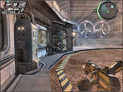 Teraz musisz zacząć przemieszczać się w ukazane na screenie miejsce - Etap 21 - The Wind Tunnel cz.1 | TimeShift - TimeShift - poradnik do gry