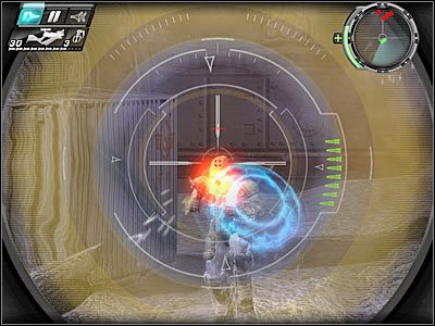 Prędzej czy później będziesz też musiał zacząć zabijać okupujących górne balkoniki snajperów - Etap 22 - Repo Men cz.1 | TimeShift - TimeShift - poradnik do gry