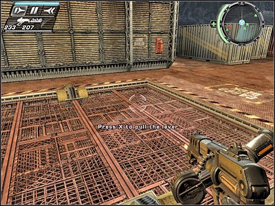 Pierwsi przeciwnicy zaatakują Cię zanim jeszcze winda zjedzie na dół - Etap 23 - En Route cz.1 | TimeShift - TimeShift - poradnik do gry