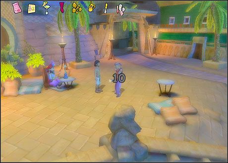 Wróć się na bazar i użyj (figurkę Nefretete wypełnioną woskiem) na Wulkanie (10) - Rozdział 1 - Pościg za złodziejami cz.2 | Ankh Serce Ozyrysa - Ankh: Serce Ozyrysa - poradnik do gry