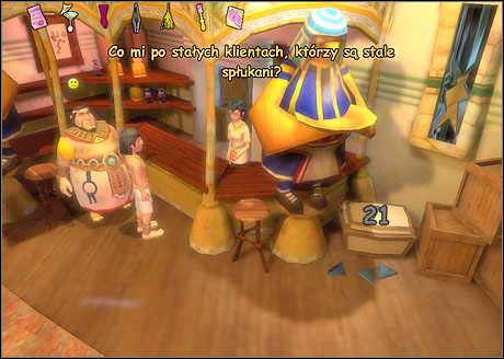 Udaj się na lewą stronę baru i połóż na stole (fajkę wodną) - Rozdział 1 - Pościg za złodziejami cz.3 | Ankh Serce Ozyrysa - Ankh: Serce Ozyrysa - poradnik do gry