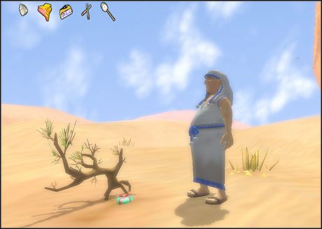 Przejdź kilka kroków w lewo i podnieś z ziemi (kamień zapakowany jako prezent) - Rozdział 4 - Intrygi i kłamstwa cz.2 | Ankh Serce Ozyrysa - Ankh: Serce Ozyrysa - poradnik do gry