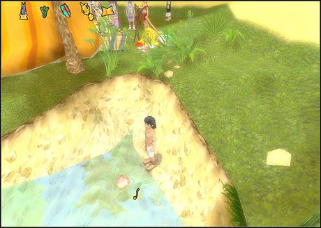 Użyj (chochli) na (muszli o ostrych brzegach) , która pływa w wodzie - Rozdział 4 - Intrygi i kłamstwa cz.3 | Ankh Serce Ozyrysa - Ankh: Serce Ozyrysa - poradnik do gry