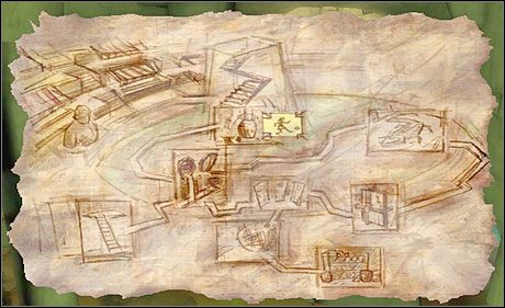 Połącz (linę) z (rzeźbą potężnego Setha) i użyj jej na pierwszych (kratach) po Twojej lewej stronie - Rozdział 5 - Wielki mecz cz.1 | Ankh Serce Ozyrysa - Ankh: Serce Ozyrysa - poradnik do gry