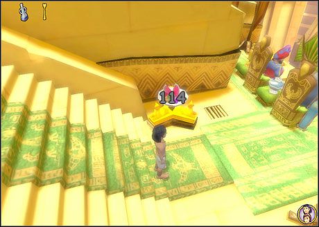 Przełącz się na Assila i wróć się do kuchni, przejdź przez pałacowy korytarz oraz salę tronowa, aż trafisz do loży dla VIP-ów - Rozdział 5 - Wielki mecz cz.4 | Ankh Serce Ozyrysa - Ankh: Serce Ozyrysa - poradnik do gry