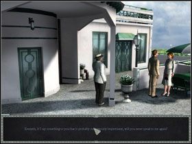 Wyjdź na taras hotelu drzwiami na lewo od recepcji, po czym podsłuchaj rozmowę - [Act 2] August 24th, Afternoon cz.2 | Zło, które żyje pod słońcem - Agatha Christie: Zło, które żyje pod słońcem - poradnik do gry