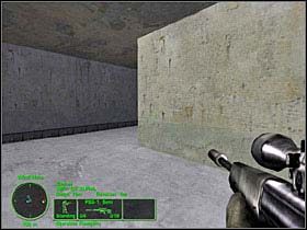 Wejdź w korytarz za nim i skręć w prawo (zabij dwóch nadbiegających przeciwników), a następnie w lewo i znowu raz w prawo (kolejnych trzech terrorystów) - Misja 17 - Operation Flashpoint | Delta Force Land Warrior - Delta Force: Land Warrior - poradnik do gry