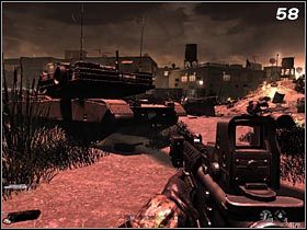 Niepokojeni przez nikogo dotrzecie po krótkiej wędrówce do unieruchomionego czołgu (#58) - Bagno | Solucja Call of Duty 4: Modern Warfare - Call of Duty 4: Modern Warfare - poradnik do gry