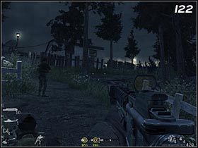 Aby zabezpieczyć budynek, należy zabić jego wszystkich obrońców - konieczne będzie zatem dokładne sprawdzenie pięter oraz piwnic - Kryjówka | Solucja Call of Duty 4: Modern Warfare - Call of Duty 4: Modern Warfare - poradnik do gry