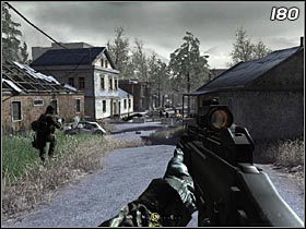 Po chwili dotrzecie do ulicy opanowanej przez wrogów (#180) - Grzechy ojca | Solucja Call of Duty 4: Modern Warfare - Call of Duty 4: Modern Warfare - poradnik do gry