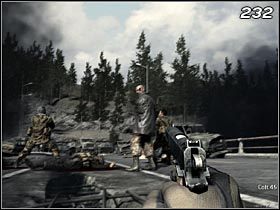 W końcu do akcji ponownie wkroczy śmigłowiec, który przy pomocy rakiet zniszczy cysternę z paliwem - Koniec gry | Solucja - Call of Duty 4: Modern Warfare - poradnik do gry