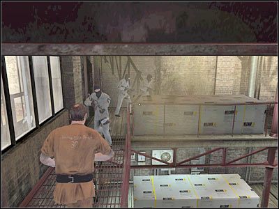 Musisz teraz wskakiwać na przedstawione na poniższym screenie skrzynie - Rozdział 1 - Impact cz.3 | Kane & Lynch Dead Men - Kane & Lynch: Dead Men - poradnik do gry