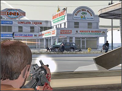 W dalszej fazie bitwy powinieneś także przemieszczać się do innych okiennic i zabijać widocznych tam wrogów - Rozdział 1 - Impact cz.5 - Kane & Lynch: Dead Men - poradnik do gry