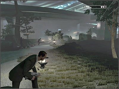 Jedyne na co musisz tu uważać, to przeciwnicy znajdujący się na konstrukcji prowadzącej na autostradę (screen) - Rozdział 6 - Exchange cz.2 | Kane & Lynch Dead Men - Kane & Lynch: Dead Men - poradnik do gry