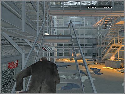 Docelowo będziesz musiał dotrzeć do ukazanych na screenie LEWYCH schodów - Rozdział 8 - Breakout cz.5 | Kane & Lynch Dead Men - Kane & Lynch: Dead Men - poradnik do gry