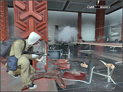 Ruszaj w stronę korytarza, z którego przybiegli zabici przed chwilą ochroniarze - Rozdział 9 - Retomoto Tower cz.2 | Kane & Lynch Dead Men - Kane & Lynch: Dead Men - poradnik do gry