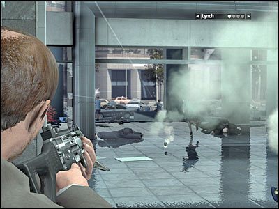 Musisz teraz stopniowo przybliżać się do wyjścia, chowając się za kolejnymi słupami - Rozdział 10 - Tokyo Streets cz.1 | Kane & Lynch Dead Men - Kane & Lynch: Dead Men - poradnik do gry