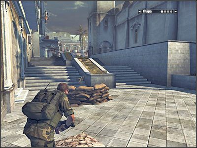 Musisz się tu przygotować, gdyż gdy tylko zbliżysz się do górnej części schodów, zostaniesz zaatakowany przez sporą grupkę - Rozdział 11 - Freedom Fighters cz.2 | Kane & Lynch Dead Men - Kane & Lynch: Dead Men - poradnik do gry