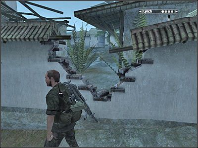 Po przedostaniu się przez mur dobrze byłoby ustawić się przy prawej ścianie - Rozdział 13 - Birds Eye View cz.5 | Kane & Lynch Dead Men - Kane & Lynch: Dead Men - poradnik do gry