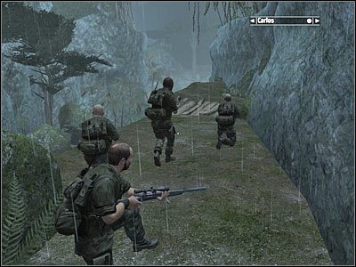 Po lewej stronie znajduje się bardzo charakterystyczna wieża snajperska - Rozdział 14 - Within The Walls cz.1 | Kane & Lynch Dead Men - Kane & Lynch: Dead Men - poradnik do gry