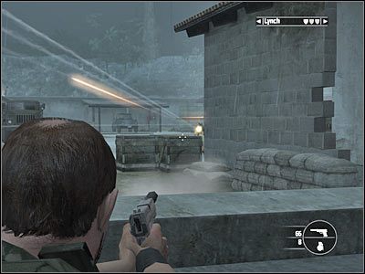 Koniecznie uważaj na drugiego przeciwnika, którzy może ukryć się wewnątrz wieży snajperskiej - Rozdział 14 - Within The Walls cz.3 | Kane & Lynch Dead Men - Kane & Lynch: Dead Men - poradnik do gry