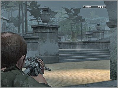 W pierwszej kolejności staraj się zabijać tych wrogów, którzy znajdują się bezpośrednio przed hacjendą, czyli po Twojej prawej stronie - Rozdział 14 - Within The Walls cz.4 | Kane & Lynch Dead Men - Kane & Lynch: Dead Men - poradnik do gry