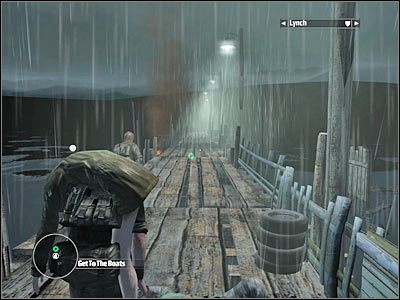 Docelowo będziesz musiał dotrzeć do końcowej części tego mola - Rozdział 16 - Consequence cz.4 | Kane & Lynch Dead Men - Kane & Lynch: Dead Men - poradnik do gry