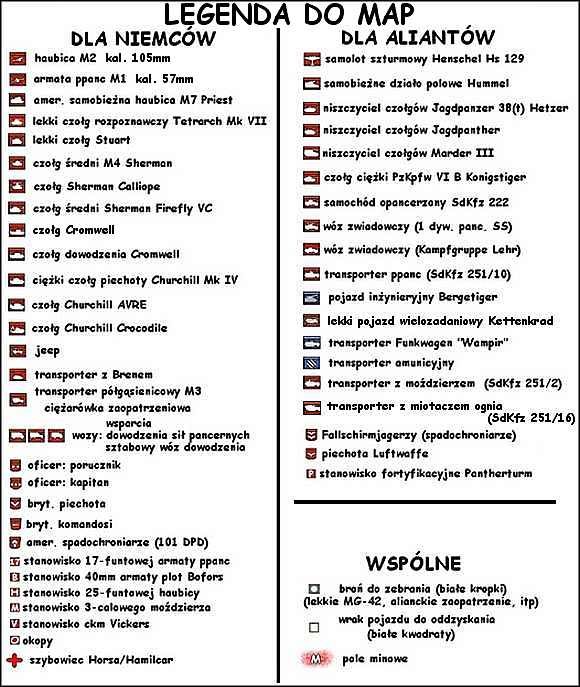 Przedstawia tylko nowe jednostki, które pojawiły się w dodatku Opposing Fronts. Pozostałe ikony znajdziesz na pierwszej stronie mojego poradnika do podstawowej wersji Company of Heroes. Nie pękaj - pierwszą stronę można obejrzeć za darmo. - Kompania Braci: Na linii frontu - poradnik do gry