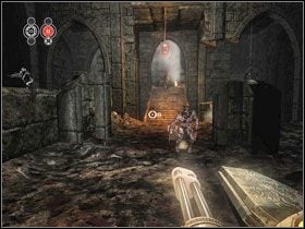 Po wejściu na schody nieco dalej dojdziesz do rozwidlenia #1 - wybierz pierwszy zakręt w prawo - Motley Crew | The Crusades, 1213 | Clive Barkers Jericho - Clive Barkers Jericho - poradnik do gry