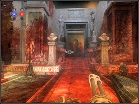 Idź cały czas prosto korytarzami, znajdziesz się w następnej sali #1 , na końcu której będzie stało kilku legionistów #2 - Gardens of Hell | Roman Provinces, 38 A.D. | Clive Barkers Jericho - Clive Barkers Jericho - poradnik do gry